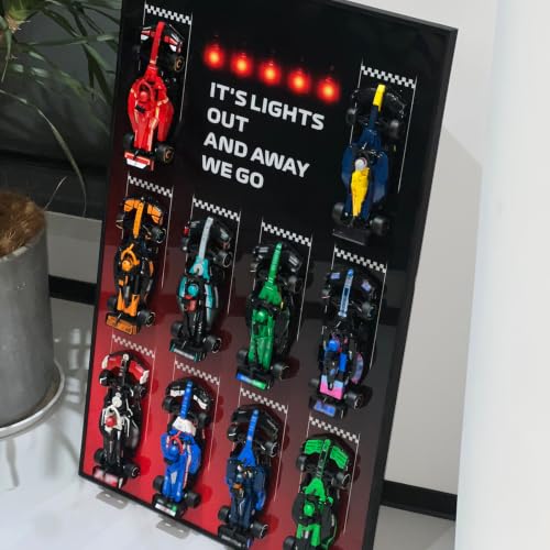 Image of iLuane Display Wallboard for Lego Speed Champions Collector's Pack 66802, Display Frame for 10 Cars, Ideal for Adult Collectors, Home & Office Wall Mount, Style B(Cars Not Included)