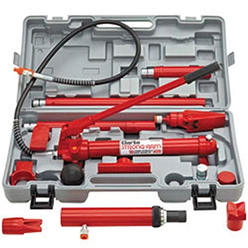 Image of Clarke CS10SBRK 10 Tonne Hydraulic Body Repair Kit with Fast Action Pump, Snap Connectors & Metal Carry Case for Auto & Workshop Use