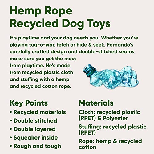 Beco-Soft-Fuzzy-Large-Squeaker-Pink-Flamingo-Dog-Toy-with-Rope-Legs-Fetch-Snuggle-Play-Made-from-Recycled-Materials-Large