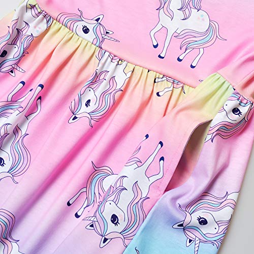 Rainbow Unicorn Dresses Little Girls 6 7 Kid Summer Swing Hawaiian Beach Clothes #TOP4