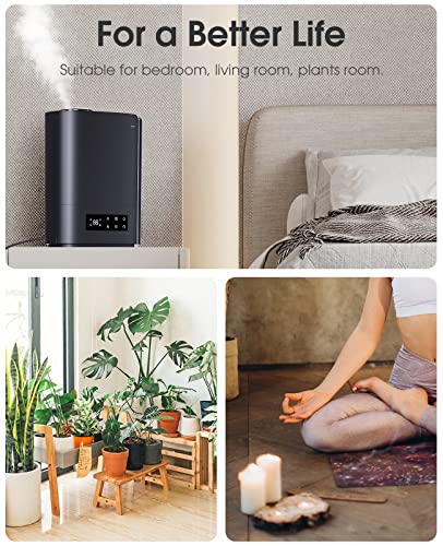 Humidifiers For Bedroom, 6L Top Fill Cool Mist Humidifiers For Large Room For Plants,Tabyik Air Humidifier With Humidistat And Timer, With Essential Oil Diffuser Quiet For Home #TOP6