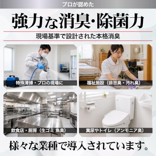 【 プロ使用実績あり 】強力消臭スプレー 尿臭 便臭 死臭 腐敗臭 無香料 消臭剤 介護用品