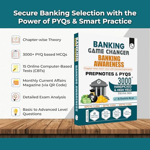 Image of PW Banking Game Changer Banking Awareness Prepnotes & 3000+ PYQs By Shushmita Mam For 2026-27 Exams | Chapterwise Theory with 15 Online CBT Tests | ... & Clerk, SBI PO & Clerk, RRB PO & Clerk Exams