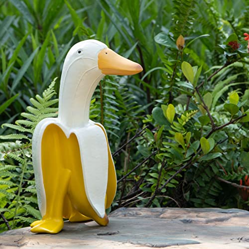 Lhocm Funny Large Banana Duck Garden Statues Decoration, Creative Duck Gnomes Garden Art For Outdoor Fall Winter Garden Decor, Outdoor Statue For Patio, Lawn, Yard Decoration, Cute Housewarming Gifts #TOP5