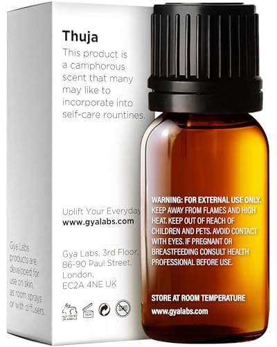 Image of 100% Pure Thuja Essential Oil - 0.34 Fl Oz - Thuja Oil for Hair, Skin, Diffuser, Aromatherapy & DIY Candle Making Scent