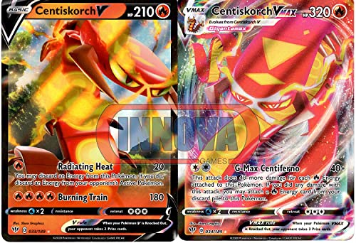 Centiskorch V VMAX Darkness Ablaze 33/189 34/189 carte Pokémon rare