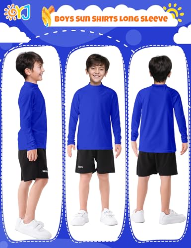 Image of Boys Rash Guard Swim Shirt Long Sleeve Rashguard UPF+ 50 SPF Sun Water Surfing Shirts for Toddler Kids Youth Teen 2T-16Y