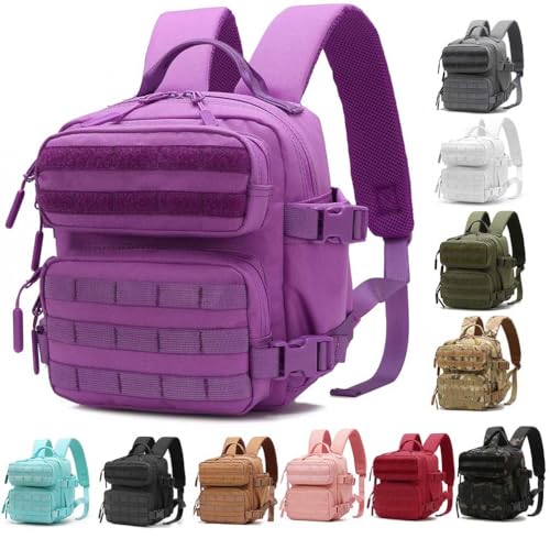 ONE WVW PIN Mini Mochila 9L Roxa Feminina, Mochila de Caminhada Pequena para Academia, Viagem, Acampamento