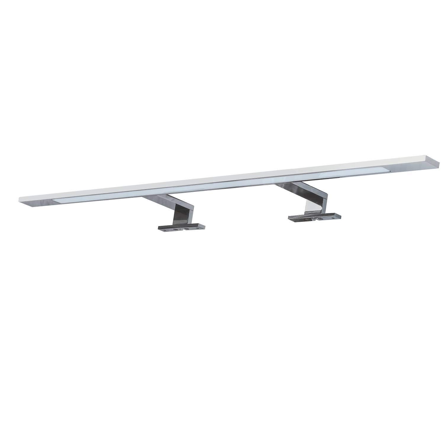 LED Spiegelleuchte 740mm neutralweiß 230V aus Aluminium verchromt - IP44 für Bad, Badezimmer Spiegellampe Spiegelschrank-Lampe Schrankleuchte Schminklicht