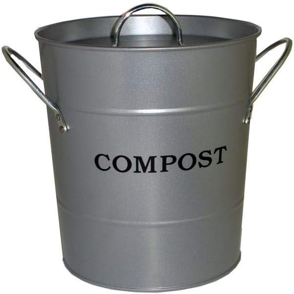 Exaco 2 in 1 Kitchen Bucket,Silver
