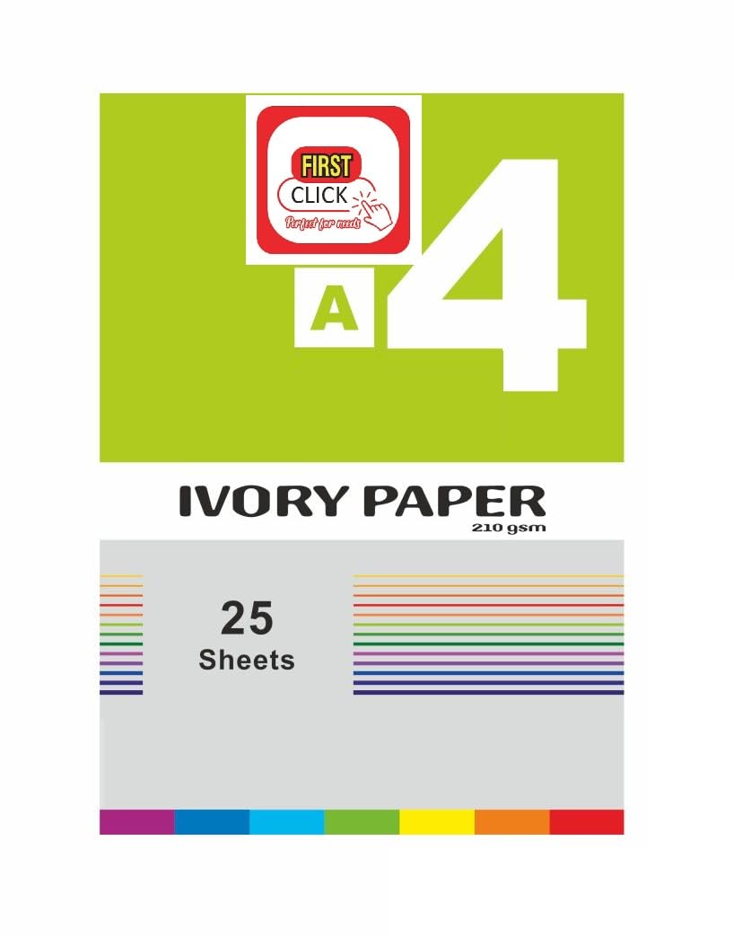 FIRST CLICK Lotus Ivory Paper Sheets 210 GSM Pack of 1 (25 Sheet, A4 Size, Watercolor Paper) Loose Drawing Papers Sketchbook Pad Sketch Notepad Painting Paper Sheet Thick Art Paper Set Projects Paper-picture-38