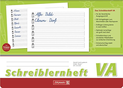 Brunnen Schreiblernheft A4 quer, 16 Blatt (10er Spar-Pack, Lineatur VA)