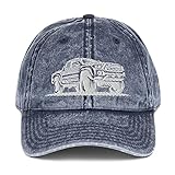 Truck Hat, Adventure Car Cap (Embroidered Cotton Twill Cap) Navy