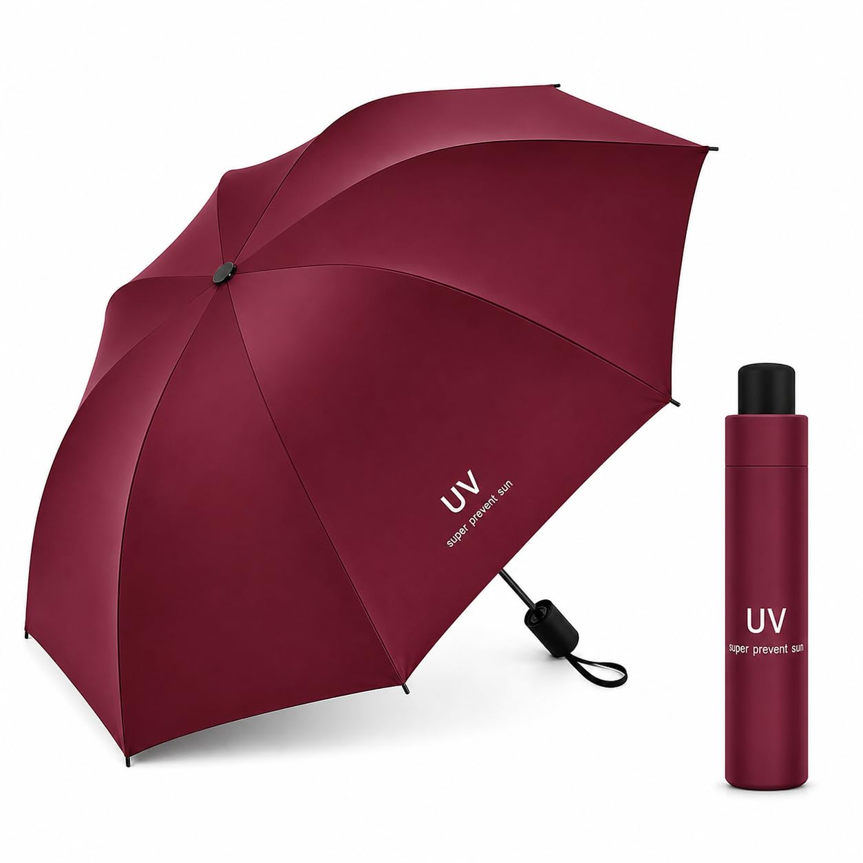 UV Protection Folding Travel Umbrella, Windproof Waterproof Compact Sun & Rain Umbrella with Auto Open, Lightweight Portable Umbrella for Men, Women, Travel, Office and Daily Use-image-41
