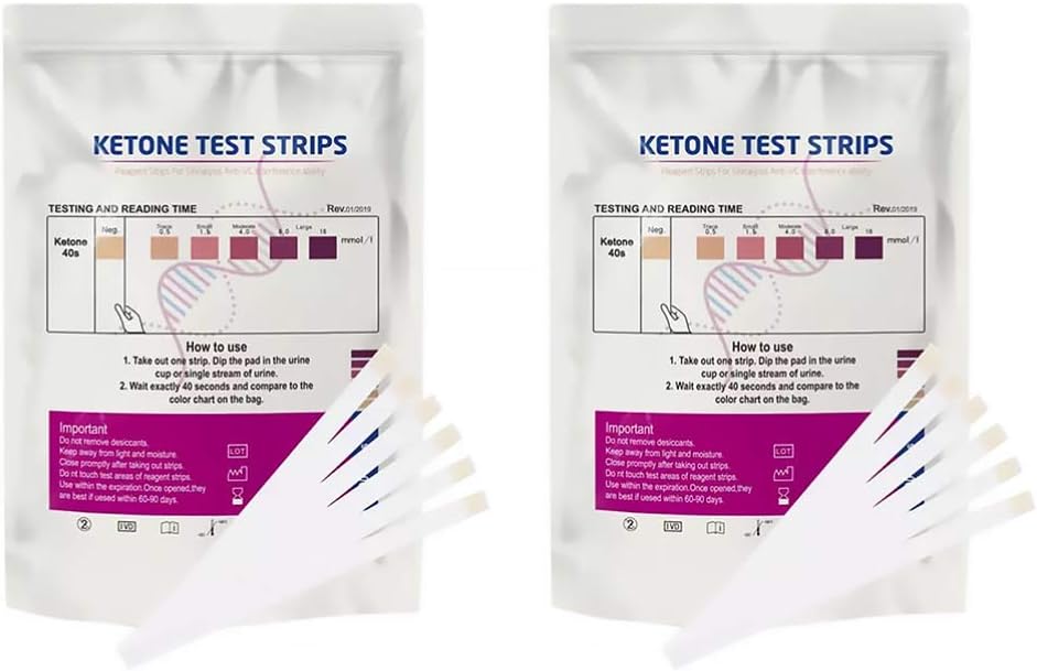 Ketone Test Strips and Measurement. 2 Pack/200pcs