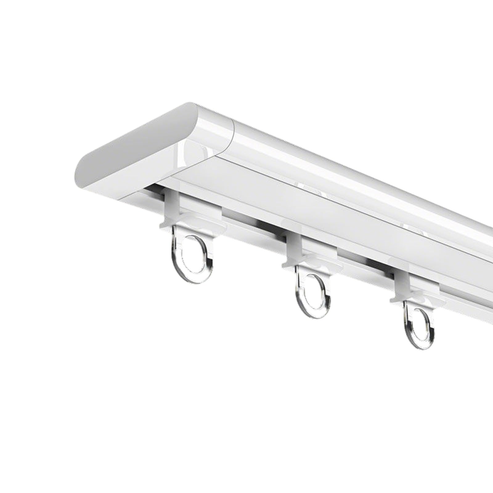 GLDYTVF Stainless Steel Curtain Rod with ent Rollers 280cm Adjustable WallMounted Drapery Rod for Shower Window Door and Closet Easy Installation (White)
