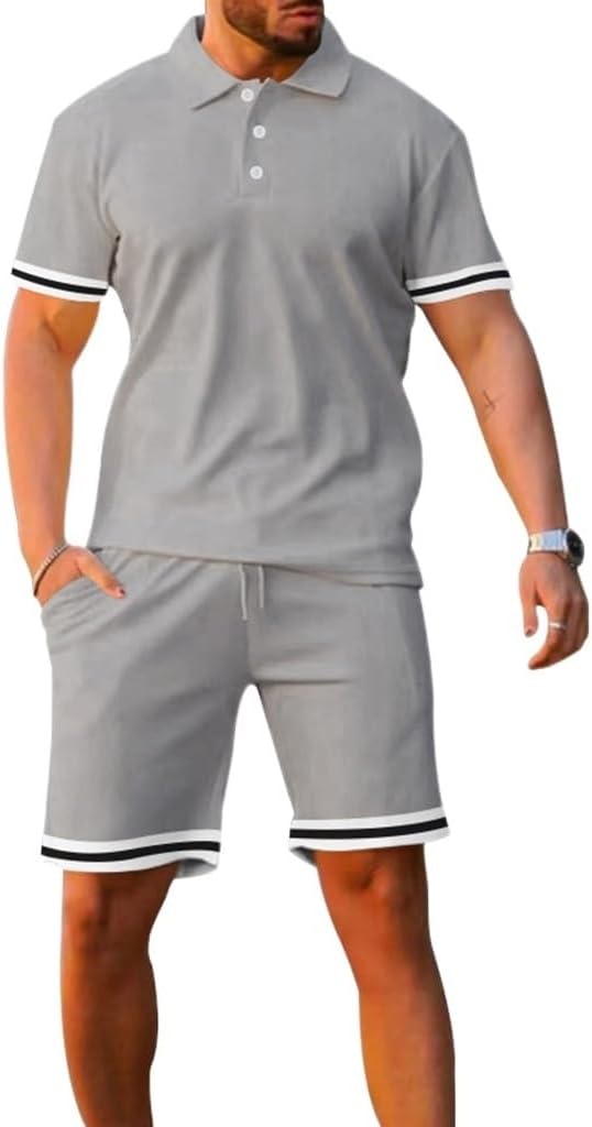 2 Pezzi/set Uomo Tuta Da Passeggio Casual Con Stampa Grafica - Foto 8