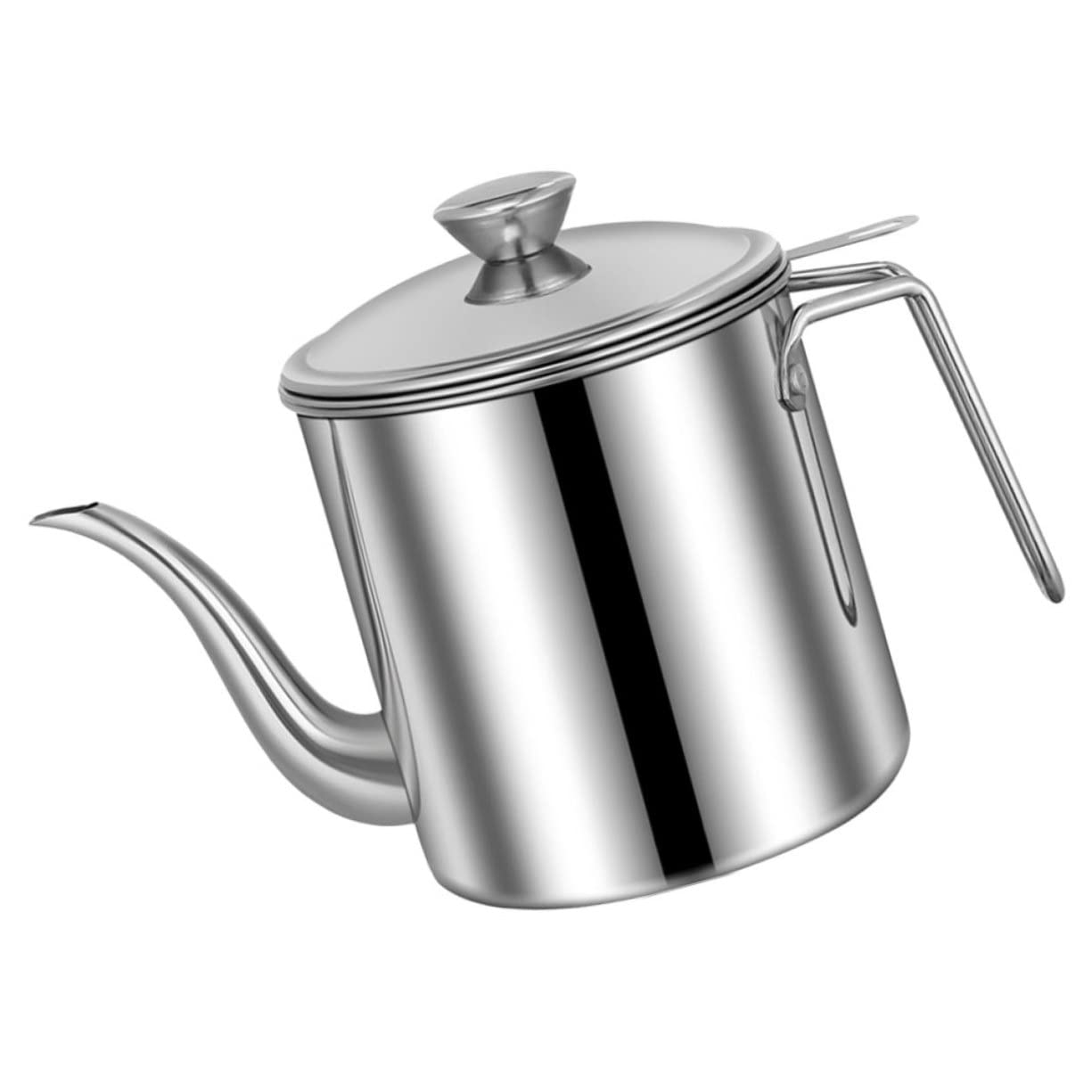 TOYANDONA Contenitore Multifunzionale per Olio da Cucina 1,8l in Acciaio Inox Filtro Antisporco Dispenser Pratico per Olio e Aceto Domestico Compatto per Uso Quotidiano