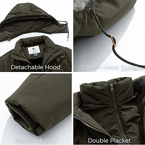 WenVen Men's Thicken Puffer Jacket Insulated Water-Resistant Warm Winter Coat with Hood4