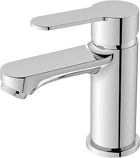 Comprar BELZ Grifo Lavabo monomando de lavabo para baño, cartucho cerámico, instalación fácil, altura 78 mm, ahorro de agua y energía, diseño moderno, Cromo