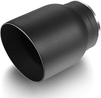 Vista 11 de LCGP Punta de escape diésel universal de entrada de 2.5 pulgadas, salida de 4.5 pulgadas, punta de cola larga de 07 pulgadas, pulido y corte