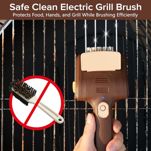 Lrly Electric Grill Brush for Outdoor Grill, Cordless Electric BBQ Grill Cleaner, Recharge - image 3