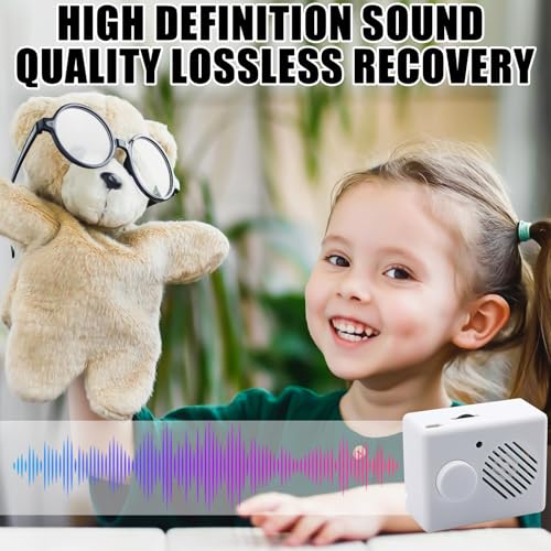 2 Stück Diktiergerät für Stofftiere, 360 Sekunden Aufnahme Sprachmodulfür Teddybär, Soundmodul Bespielbar, Diktiergerät Spielzeug für Personalisierte Aufnahme, DIY-Geschenke