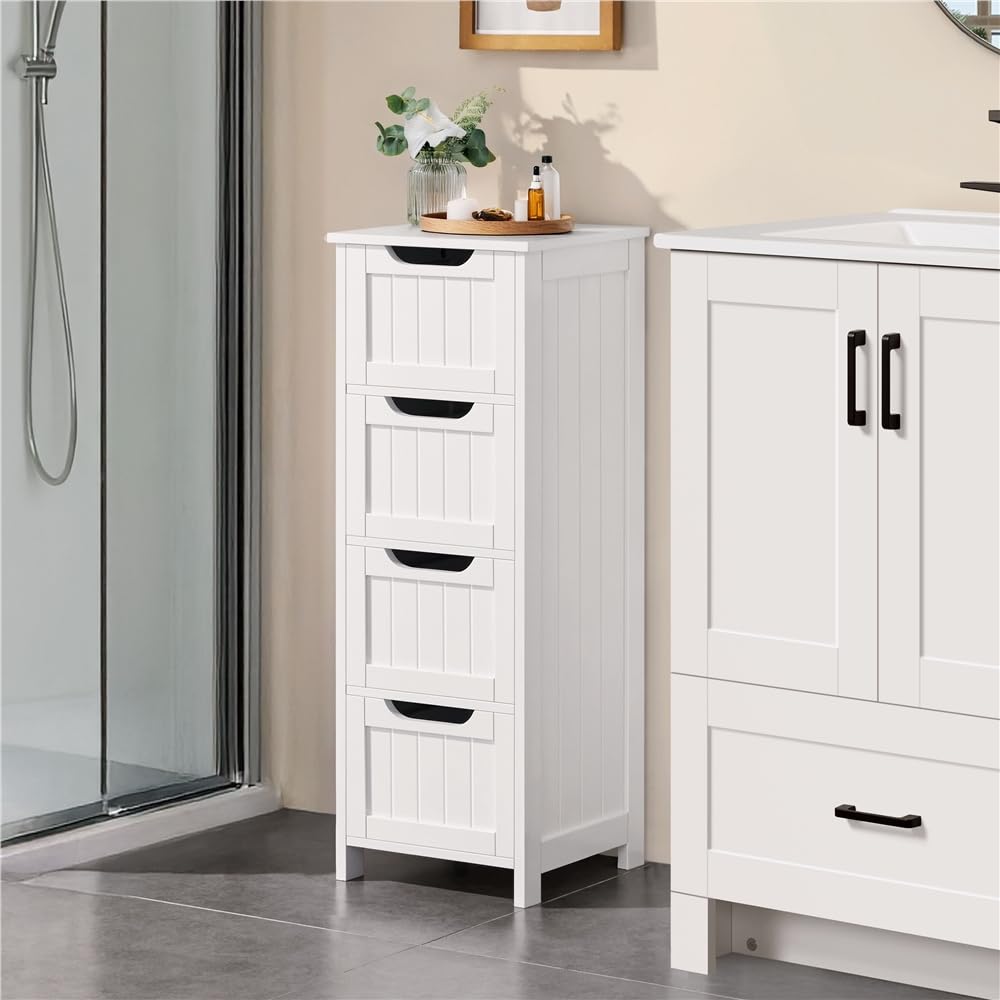 Amazon.com: Yaheetech Bathroom Floor Cabinet, Wooden Side Storage