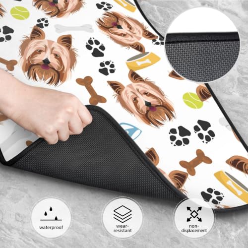 Alfombrillas para coche Yorkshire Terrier, juego de 4 piezas de neopreno antideslizante 4