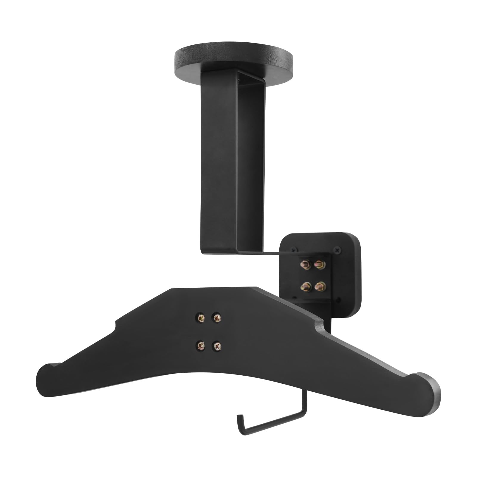 DDBESSIC 2PCS Tactical Gear Wall Mount, Motorcycle Helmet Holder Wall Mount with Hook, Tactical Accessory Display Rack for Police Football Cycling Accessories (Black)