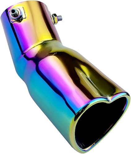 Miniatura 5 de OtpOutopa Punta de escape de automóvil de 2.5 pulgadas, entrada universal, modificación de tubo de escape de automóvil, tubo trasero de garganta,