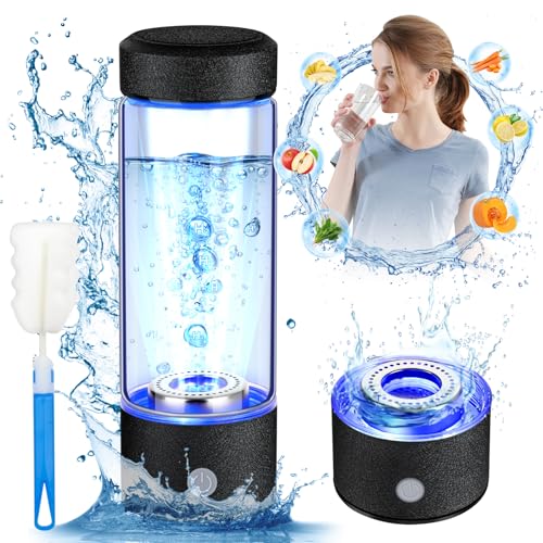 Hydrogen water bottle with quick ionizer and portable design