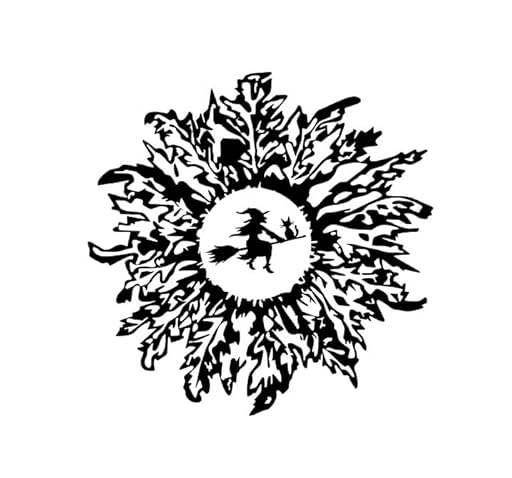 Vinilo, Adhesivo, Pegatina, Flor del Sol, Bruja, Coche, Camper, Furgoneta (11 x 11 cm, Negro) | Ya disponible en tu tienda friki favorita! En mundofriki.es!