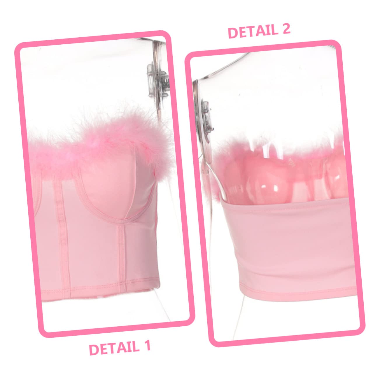4pezzi Top Fuzzy per Donna Top Tubolare Estivo Canotta Leggera e Spandex Abbigliamento alla Moda per Feste e Occasioni Speciali