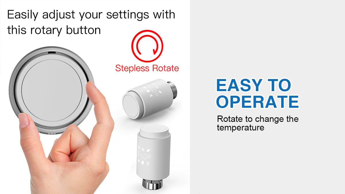 Smart WiFi Attuatore Radiatore Wifi Direct Programmabile Termostatico Valvola del Radiatore Supporto Alexa Googlehome Nessun gateway richiesto