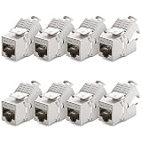 cambiar clavija cable de red deleyCON Módulo Keystone CAT 6a // Conector de cable de conexión RJ45 y cable de red