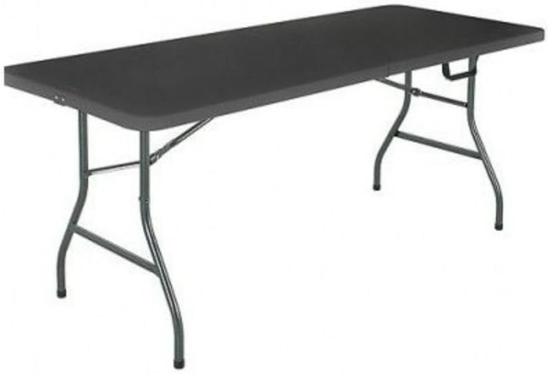 Mainstays 6 Foot Centerfold Folding Table, Black