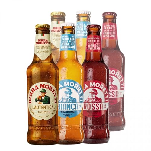 [6本セット] モレッティ 瓶ビール 飲み比べセット 330ml × 6本 （モレッティ×2本＆ラ・ビアンカ×2本＆ラ・ロッサ×2本）のサムネイル