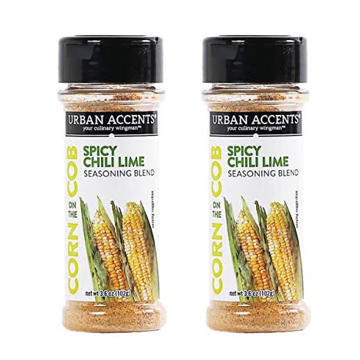 Urban Accents - Spicy Chili Lime Corn on the Cob Seasoning, 3.6 Ounce Shaker (2 Pack)