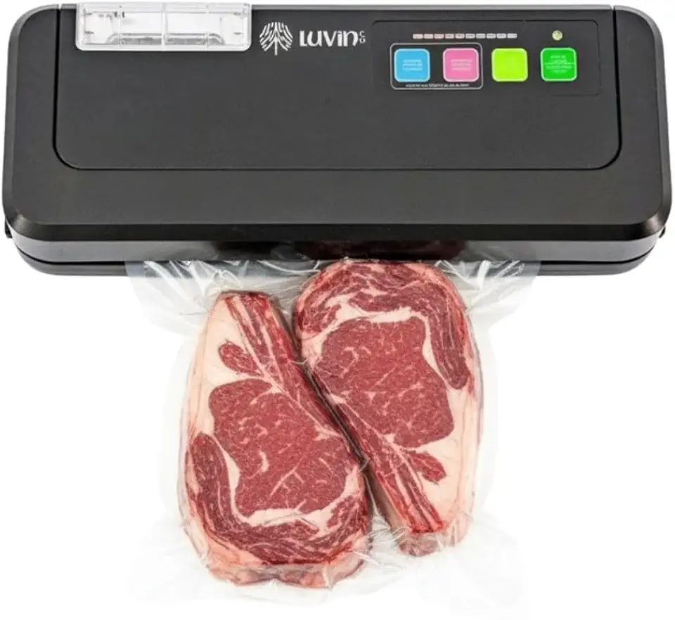 Seladora A Vácuo Automática Embaladora Com Reservatório Para Alimentos Úmidos E Líquidos Molhos Açougue Embalagens Plásticas Cor Preta