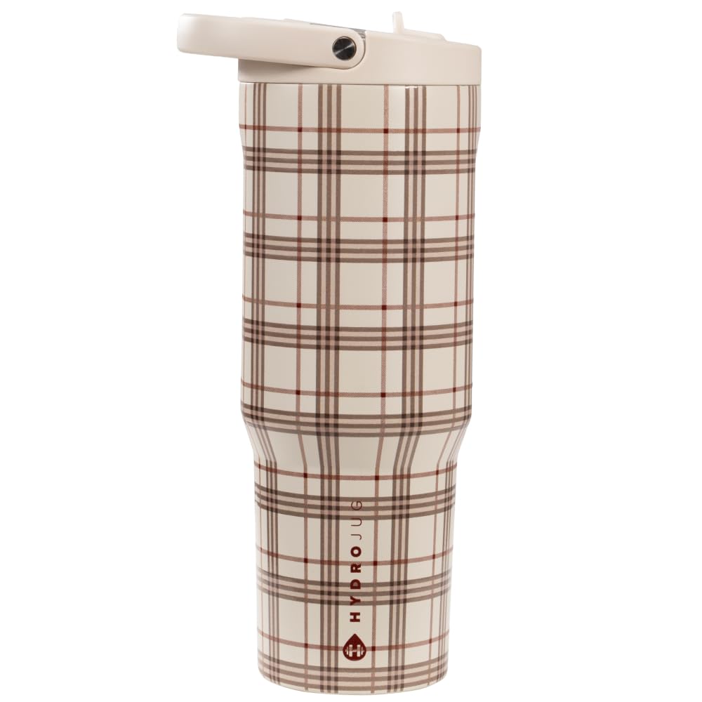 HydroJug Sport - Stainless Steel Tumbler with Straw, Vacuum Insulated, 40oz Leakproof Water Bottle, Ergonomic Design, Reusable, Dishwasher Safe,