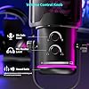 K KASONIC RGB Microphone for Gaming with Boom Arm, Home Studio Condenser Microphone for PC, 24bit 192kHz USB Condenser Mic with Pop Filter, Gain Control for Podcast Recording, Streaming Microphone Kit #3