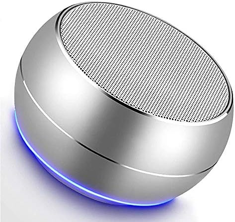 NUBWO Portable Bluetooth Speakers with Mic, Hands-free Function, Built-in Mic, Enhanced Bass for iPhone, iPad, Blackberry, Samsung and More (Silver)