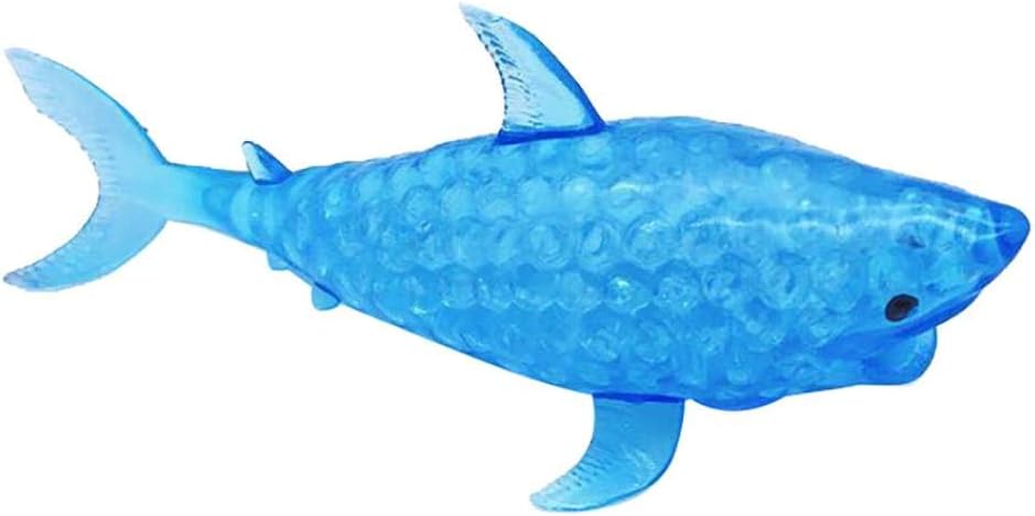 Sacow Shark Bead Stress Ball Toy, Spongy Blue Shark Bead Stress Ball Toys Squeezable Stress Squishy Toy Stress Relief Ball for Fun (Dolphin)