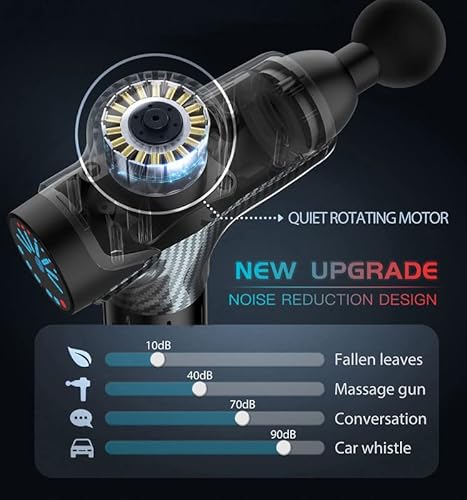 Massage Gun - Percussion Muscle Massage Gun For Athletes, Super Quiet Portable Electric Sport Massager, Handheld Deep Tissue Massager Of Y8 Pro Max. (Carbon) #TOP2