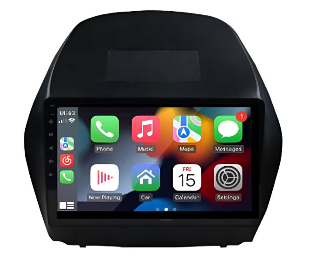 9 Pouces Compatible avec Hyundai iX35 2010-2015 | CarPlay/Android Auto/WiFi/DSP/Dab+, Écran Tactile CarPlay, Système autoradio multimédia (T1 (2/32) Quad Core Dab+)