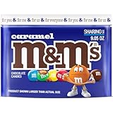M&M'S Caramel Milk Chocolate Candy, Sharing Size, 9.05 oz Resealable Bag