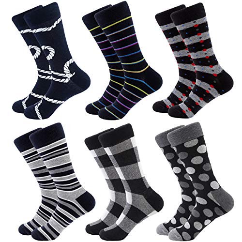 Calcetines coloridos para hombre – calcetines de vestir de algodón con diseño...