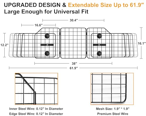 image for NOAMOO Dog Car Barrier for SUVs, Van, Vehicles, Adjustable Large Pet B