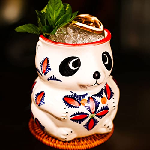 Cabilock 480Ml Tiki Mug Cute Panda Ceramic Cocktail Glass Bar Wine Beer Cup Stylish Mug Beverage Drinkware For Hawaiian Tropical Exotic Party Supplies #TOP7